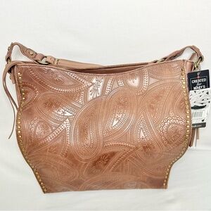 The Sak Sliver Lake Embossed Leather Vintage Finished Hobo Shoulder Bag NWT